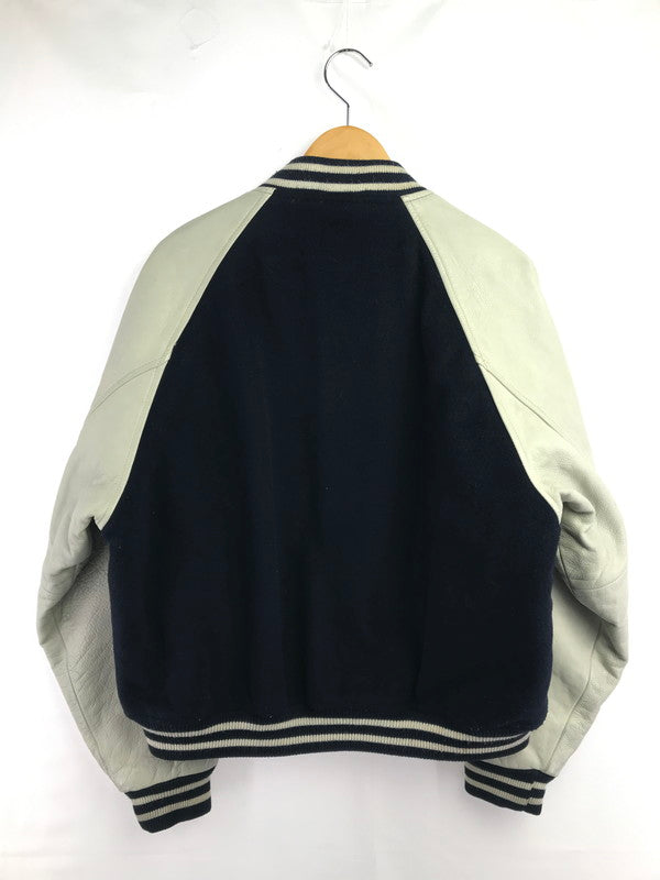 【中古品】【メンズ】 IXI:Z イクシーズ 5STAR STADIUM JUMPER レザー切替 ファイブスター スタジアム ジャンパー スタジャン アウター 146-260917-rt-44-tagh サイズ：L カラー：ネイビー/ベージュ系 万代Net店