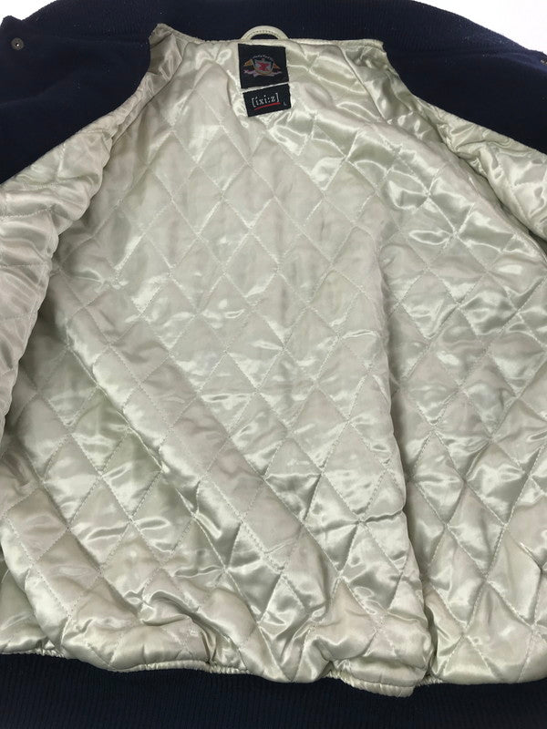 【中古品】【メンズ】 IXI:Z イクシーズ 5STAR STADIUM JUMPER レザー切替 ファイブスター スタジアム ジャンパー スタジャン アウター 146-260917-rt-44-tagh サイズ：L カラー：ネイビー/ベージュ系 万代Net店