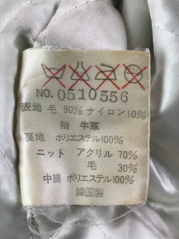 【中古品】【メンズ】 IXI:Z イクシーズ 5STAR STADIUM JUMPER レザー切替 ファイブスター スタジアム ジャンパー スタジャン アウター 146-260917-rt-44-tagh サイズ：L カラー：ネイビー/ベージュ系 万代Net店