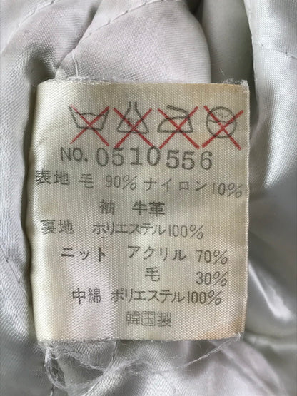 【中古品】【メンズ】 IXI:Z イクシーズ 5STAR STADIUM JUMPER レザー切替 ファイブスター スタジアム ジャンパー スタジャン アウター 146-260917-rt-44-tagh サイズ：L カラー：ネイビー/ベージュ系 万代Net店