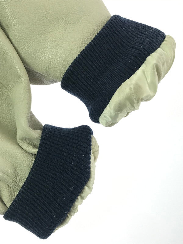 【中古品】【メンズ】 IXI:Z イクシーズ 5STAR STADIUM JUMPER レザー切替 ファイブスター スタジアム ジャンパー スタジャン アウター 146-260917-rt-44-tagh サイズ：L カラー：ネイビー/ベージュ系 万代Net店