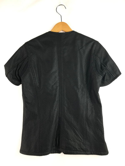 【中古品】【メンズ】 KADOYA カドヤ K'SLEATHER PUNCHING LEATHER T-SHIRT ケーエスレザー パンチングレザーT 145-260109-rt-20-tag サイズ：WOMANS M カラー：ブラック 万代Net店