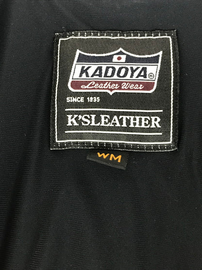 【中古品】【メンズ】 KADOYA カドヤ K'SLEATHER PUNCHING LEATHER T-SHIRT ケーエスレザー パンチングレザーT 145-260109-rt-20-tag サイズ：WOMANS M カラー：ブラック 万代Net店