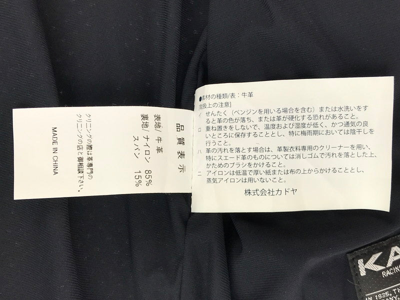 【中古品】【メンズ】 KADOYA カドヤ K'SLEATHER PUNCHING LEATHER T-SHIRT ケーエスレザー パンチングレザーT 145-260109-rt-20-tag サイズ：WOMANS M カラー：ブラック 万代Net店