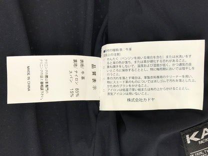 【中古品】【メンズ】 KADOYA カドヤ K'SLEATHER PUNCHING LEATHER T-SHIRT ケーエスレザー パンチングレザーT 145-260109-rt-20-tag サイズ：WOMANS M カラー：ブラック 万代Net店
