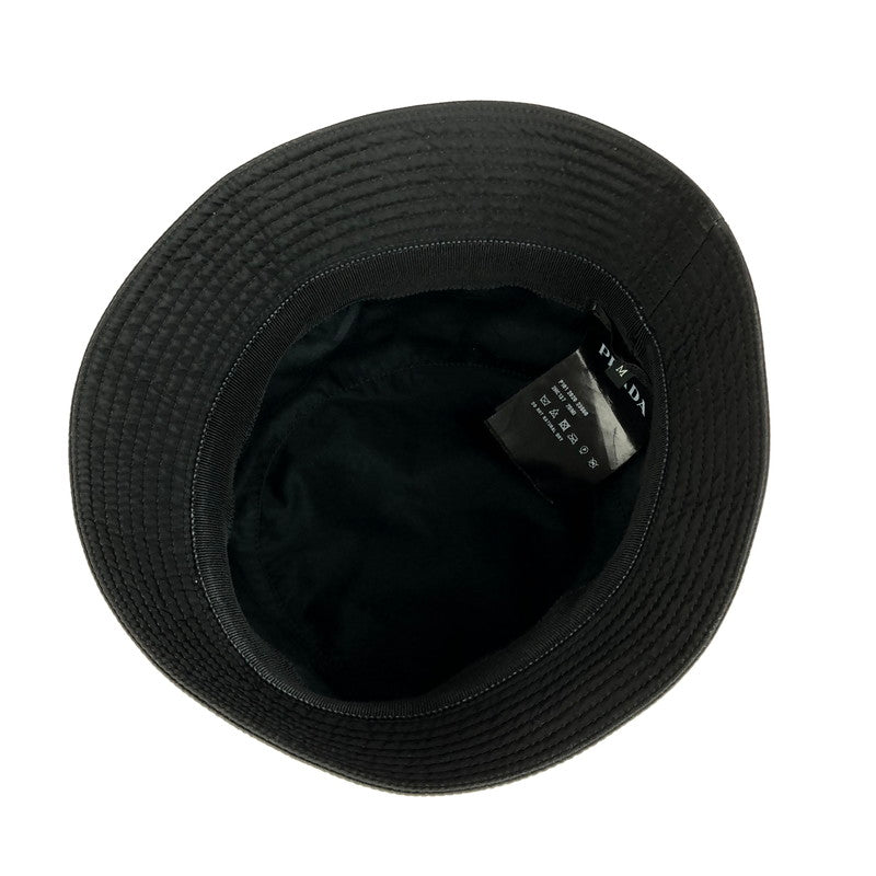 【中古品】【メンズ】 PRADA プラダ RE-NYLON TRIANGLE LOGO BUCKET HAT 2HC137 2DMI リナイロン トライアングル ロゴ バケットハット 帽子 183-260112-na-04-tag サイズ：M カラー：ブラック 万代Net店