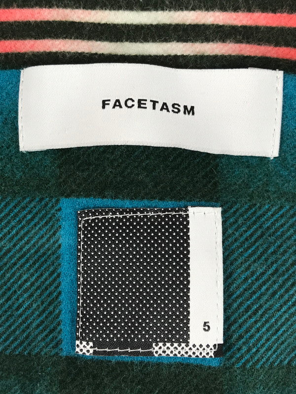 【中古品】【メンズ】 FACETASM PIPPA-SH-M03 CHECK BIG SHIRT 140-260109-rt-10-tag サイズ：5 カラー：ブルー 万代Net店