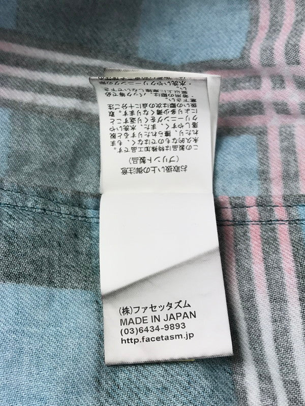 【中古品】【メンズ】 FACETASM PIPPA-SH-M03 CHECK BIG SHIRT 140-260109-rt-10-tag サイズ：5 カラー：ブルー 万代Net店
