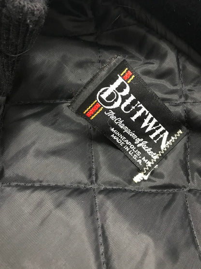 【中古品】【メンズ】 BUTWIN バトウィン 80's LEATHER AND WOOL STADIUM JACKET 80年代 レザーウール切替スタジャン 146-260111-rt-02-tag サイズ：不明 下記参照 カラー：ブラック 万代Net店