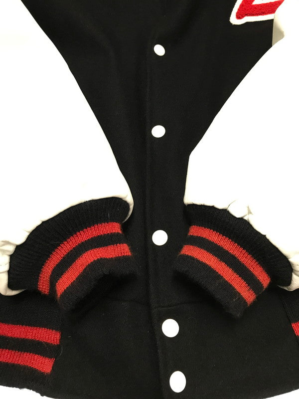 【中古品】【メンズ】 BUTWIN バトウィン 80's LEATHER AND WOOL STADIUM JACKET 80年代 レザーウール切替スタジャン 146-260111-rt-02-tag サイズ：不明 下記参照 カラー：ブラック 万代Net店