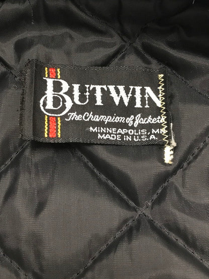 【中古品】【メンズ】 BUTWIN バトウィン 80's LEATHER AND WOOL STADIUM JACKET 80年代 レザーウール切替スタジャン 146-260111-rt-02-tag サイズ：不明 下記参照 カラー：ブラック 万代Net店