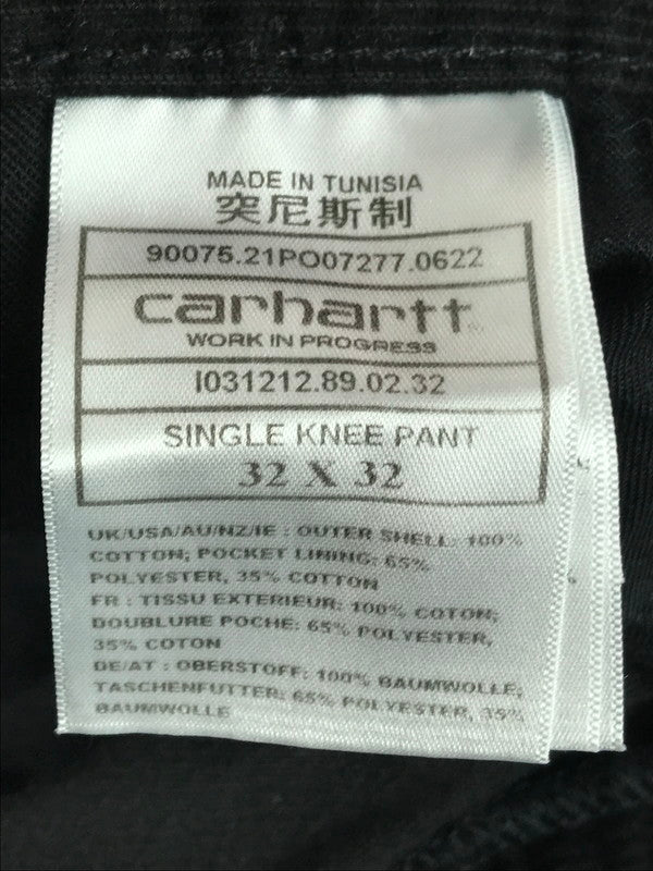 【中古品】【メンズ】 CARHARTT WIP カーハート ワークインプログレス SINGLE KNEE PANT I031212 シングル ニー パンツ ボトムス 153-260111-na-05-tag サイズ：32×32 カラー：ブラック 万代Net店