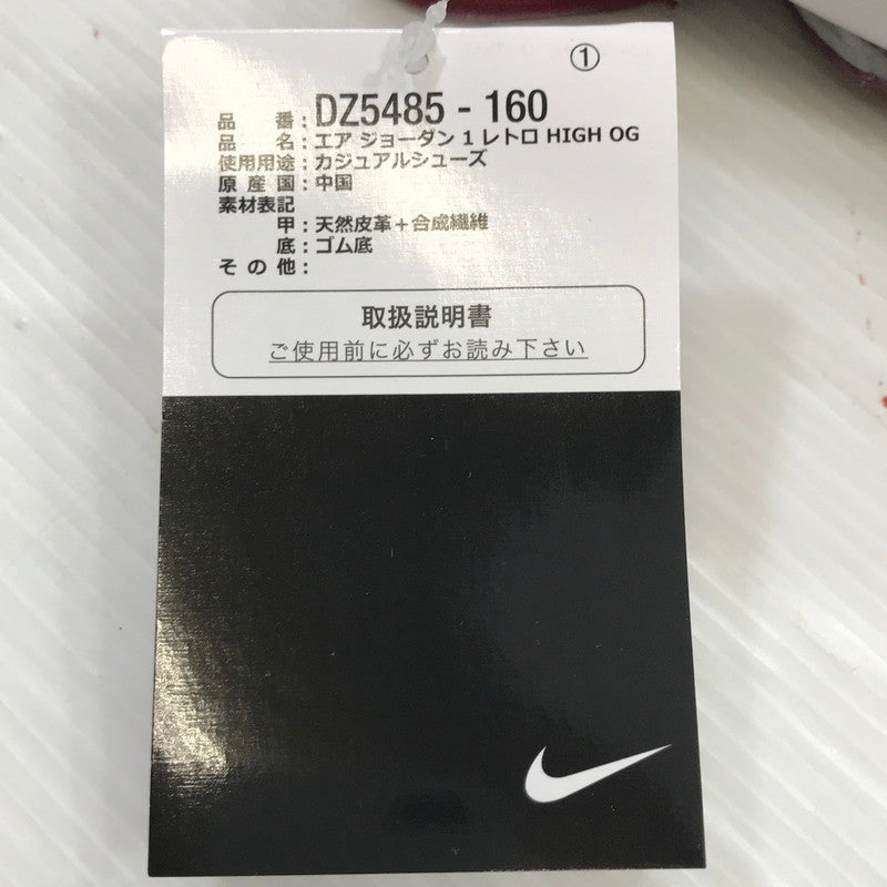 【中古品】【メンズ】 AIR JORDAN 1 RETRO HIGH OG ARTISANAL RED DZ5485-160 エアジョーダン1 レトロ ハイ OG スニーカー 靴 160-260111-rt-12-tag サイズ：28cm US10 カラー：WHITE/TEAM RED 万代Net店
