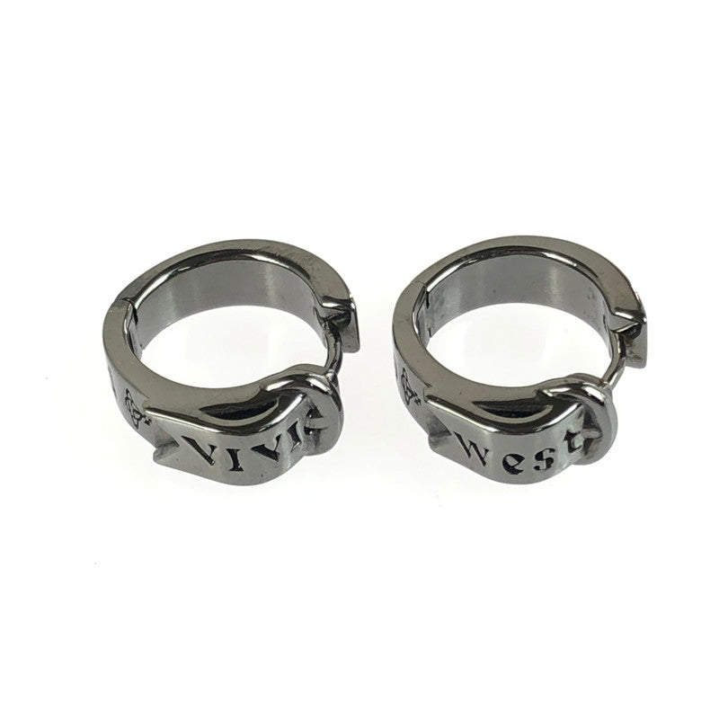 【中古品】【メンズ】 Vivienne Westwood ヴィヴィアンウエストウッド BOBBY HOOP EARRINGS ボビー フープ ピアス アクセサリー 182-260112-na-07-tag カラー：ブラック系 万代Net店