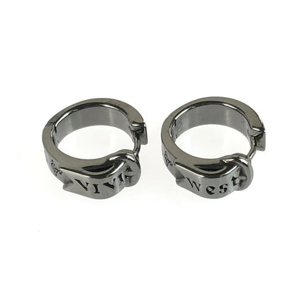 【中古品】【メンズ】 Vivienne Westwood ヴィヴィアンウエストウッド BOBBY HOOP EARRINGS ボビー フープ ピアス アクセサリー 182-260112-na-07-tag カラー：ブラック系 万代Net店