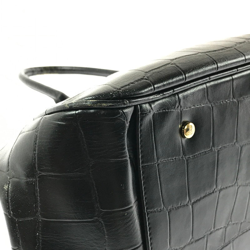 【現状渡し品】【レディース】 VIVIENNE WESTWOOD ヴィヴィアンウエストウッド HAND BAG クロコ型押し ハンドバッグ カバン 180-260503-na-02-tagh カラー：ブラック 万代Net店