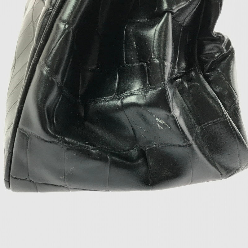 【現状渡し品】【レディース】 VIVIENNE WESTWOOD ヴィヴィアンウエストウッド HAND BAG クロコ型押し ハンドバッグ カバン 180-260503-na-02-tagh カラー：ブラック 万代Net店