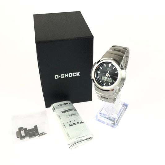【中古品】【メンズ】 G-SHOCK ジーショック AW-500 SERIES FULL METAL AWM-500D-1AJF フルメタル アナログ デジタル 文字盤 タフソーラー腕時計 196-260112-na-05-tag カラー：シルバー 万代Net店