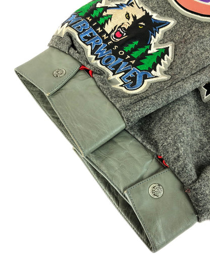 【中古品】【メンズ】 JEFF HAMILTON ジェフ・ハミルトン NBA PATCH WOOL STADIUM JACKET エヌビーエー パッチ ウール スタジアム ジャケット アウター 146-260111-rt-07-tag サイズ：3XL カラー：グレー 万代Net店