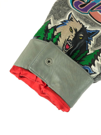 【中古品】【メンズ】 JEFF HAMILTON ジェフ・ハミルトン NBA PATCH WOOL STADIUM JACKET エヌビーエー パッチ ウール スタジアム ジャケット アウター 146-260111-rt-07-tag サイズ：3XL カラー：グレー 万代Net店