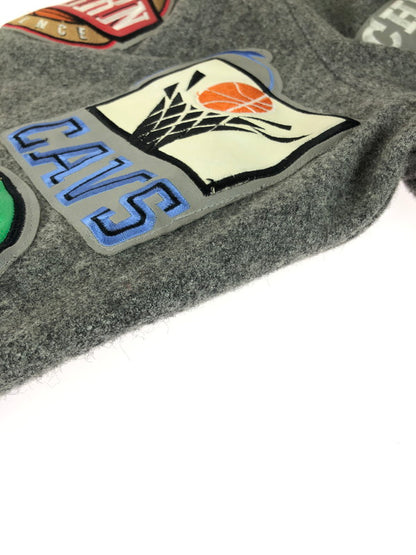 【中古品】【メンズ】 JEFF HAMILTON ジェフ・ハミルトン NBA PATCH WOOL STADIUM JACKET エヌビーエー パッチ ウール スタジアム ジャケット アウター 146-260111-rt-07-tag サイズ：3XL カラー：グレー 万代Net店