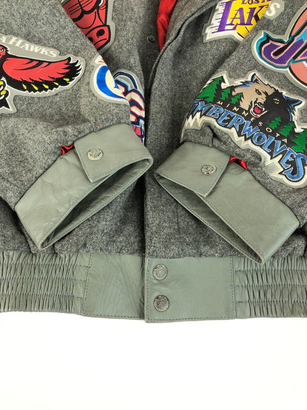 【中古品】【メンズ】 JEFF HAMILTON ジェフ・ハミルトン NBA PATCH WOOL STADIUM JACKET エヌビーエー パッチ ウール スタジアム ジャケット アウター 146-260111-rt-07-tag サイズ：3XL カラー：グレー 万代Net店
