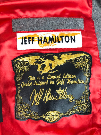 【中古品】【メンズ】 JEFF HAMILTON ジェフ・ハミルトン NBA PATCH WOOL STADIUM JACKET エヌビーエー パッチ ウール スタジアム ジャケット アウター 146-260111-rt-07-tag サイズ：3XL カラー：グレー 万代Net店