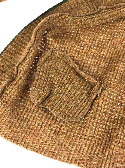 【現状渡し品】【メンズ】 REX E. CURTIS&SON SHETLAND WOOL CARDIGAN シェットランド ウール カーディガン 146-260114-na-10-tag サイズ：M カラー：ブラウン系 万代Net店