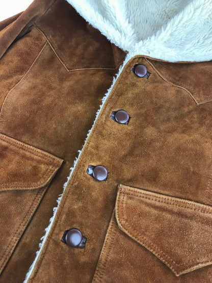 【現状渡し品】【メンズ】 PYPSA SUEDE BOA COAT スエード ボアコート アウター 146-260117-na-18-tag サイズ：40 カラー：ブラウン 万代Net店