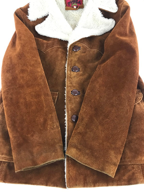 【現状渡し品】【メンズ】 PYPSA SUEDE BOA COAT スエード ボアコート アウター 146-260117-na-18-tag サイズ：40 カラー：ブラウン 万代Net店