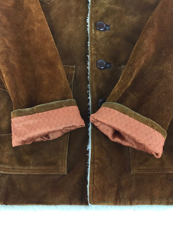【現状渡し品】【メンズ】 PYPSA SUEDE BOA COAT スエード ボアコート アウター 146-260117-na-18-tag サイズ：40 カラー：ブラウン 万代Net店