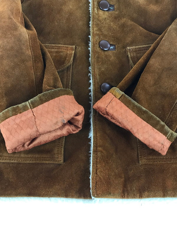 【現状渡し品】【メンズ】 PYPSA SUEDE BOA COAT スエード ボアコート アウター 146-260117-na-18-tag サイズ：40 カラー：ブラウン 万代Net店