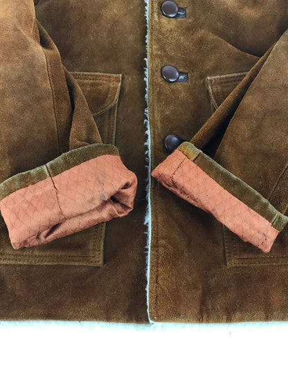 【現状渡し品】【メンズ】 PYPSA SUEDE BOA COAT スエード ボアコート アウター 146-260117-na-18-tag サイズ：40 カラー：ブラウン 万代Net店