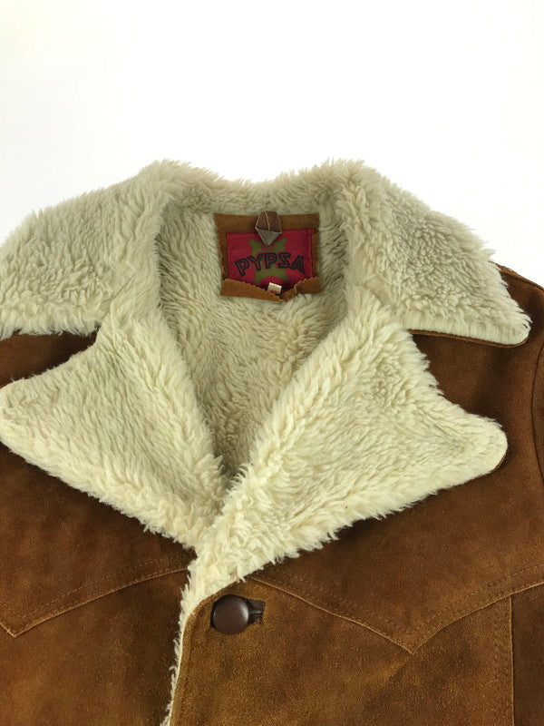 【現状渡し品】【メンズ】 PYPSA SUEDE BOA COAT スエード ボアコート アウター 146-260117-na-18-tag サイズ：40 カラー：ブラウン 万代Net店