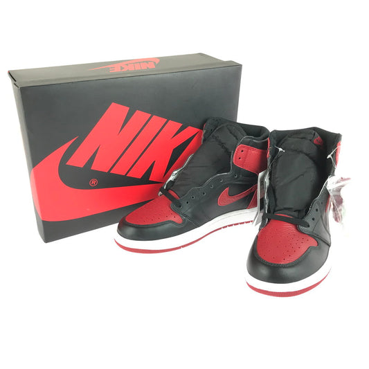 【中古品】【メンズ】 NIKE AIR JORDAN 1 RETRO HIGH OG BRED BANNED (2016) ナイキ エア ジョーダン 1 レトロ ハイ スニーカー 靴 160-260112-rt-04-tag サイズ：28cm US10 カラー：BLACK/VARSITY RED 万代Net店