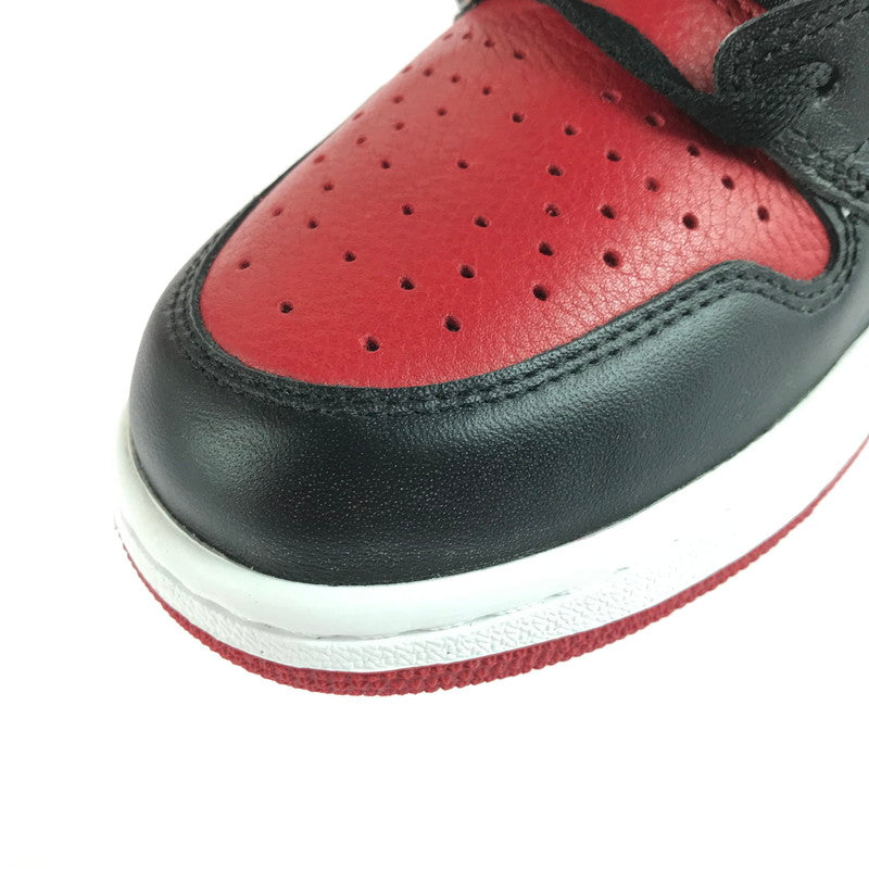【中古品】【メンズ】 NIKE AIR JORDAN 1 RETRO HIGH OG BRED BANNED (2016) ナイキ エア ジョーダン 1 レトロ ハイ スニーカー 靴 160-260112-rt-04-tag サイズ：28cm US10 カラー：BLACK/VARSITY RED 万代Net店