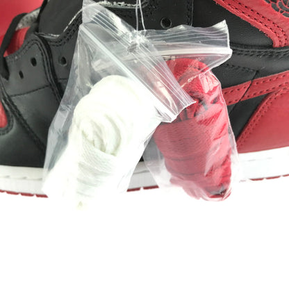 【中古品】【メンズ】 NIKE AIR JORDAN 1 RETRO HIGH OG BRED BANNED (2016) ナイキ エア ジョーダン 1 レトロ ハイ スニーカー 靴 160-260112-rt-04-tag サイズ：28cm US10 カラー：BLACK/VARSITY RED 万代Net店