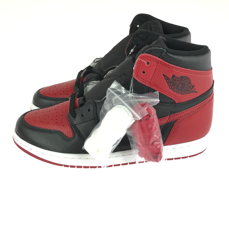 【中古品】【メンズ】 NIKE AIR JORDAN 1 RETRO HIGH OG BRED BANNED (2016) ナイキ エア ジョーダン 1 レトロ ハイ スニーカー 靴 160-260112-rt-04-tag サイズ：28cm US10 カラー：BLACK/VARSITY RED 万代Net店