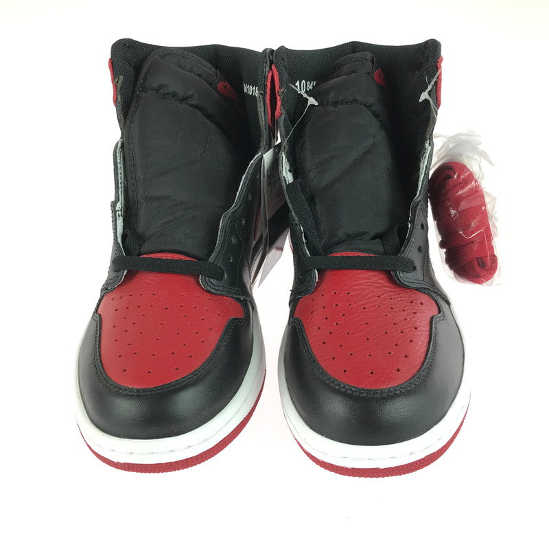 【中古品】【メンズ】 NIKE AIR JORDAN 1 RETRO HIGH OG BRED BANNED (2016) ナイキ エア ジョーダン 1 レトロ ハイ スニーカー 靴 160-260112-rt-04-tag サイズ：28cm US10 カラー：BLACK/VARSITY RED 万代Net店