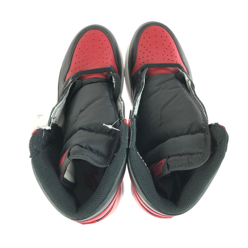 【中古品】【メンズ】 NIKE AIR JORDAN 1 RETRO HIGH OG BRED BANNED (2016) ナイキ エア ジョーダン 1 レトロ ハイ スニーカー 靴 160-260112-rt-04-tag サイズ：28cm US10 カラー：BLACK/VARSITY RED 万代Net店