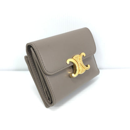 【中古品】【レディース】 CELINE セリーヌ COMPACT WALLET WITH COIN 10I653DPV コンパクト ウォレット ウィズ コイン 三つ折り財布 181-260118-na-20-tag カラー：ぺブル 万代Net店
