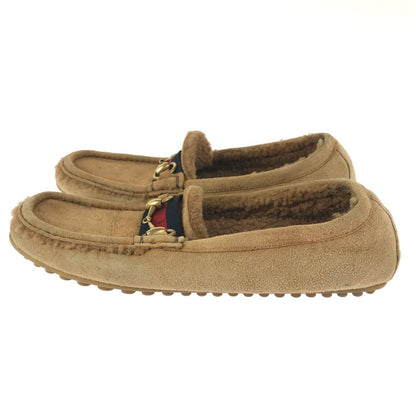 【現状渡し品】【レディース】 GUCCI グッチ ホースビット スウェード モカシン シューズ 靴 183-260117-na-10-tag サイズ：表記サイズなし カラー：ブラウン 万代Net店