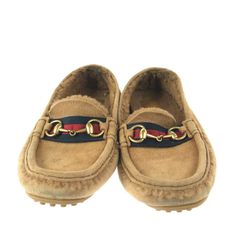【現状渡し品】【レディース】 GUCCI グッチ ホースビット スウェード モカシン シューズ 靴 183-260117-na-10-tag サイズ：表記サイズなし カラー：ブラウン 万代Net店