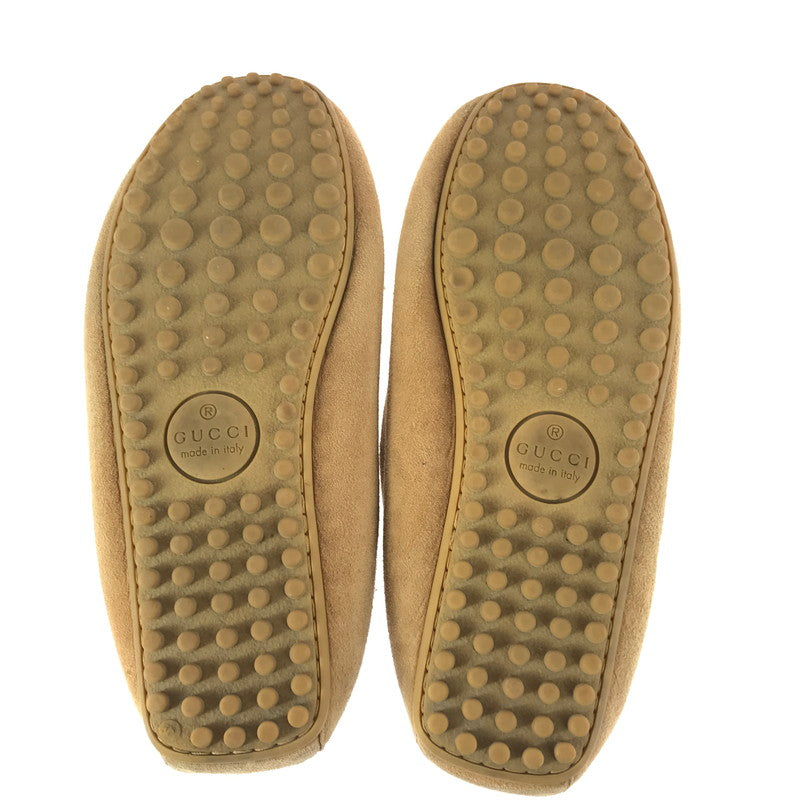 【現状渡し品】【レディース】 GUCCI グッチ ホースビット スウェード モカシン シューズ 靴 183-260117-na-10-tag サイズ：表記サイズなし カラー：ブラウン 万代Net店