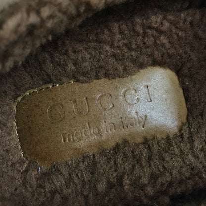 【現状渡し品】【レディース】 GUCCI グッチ ホースビット スウェード モカシン シューズ 靴 183-260117-na-10-tag サイズ：表記サイズなし カラー：ブラウン 万代Net店