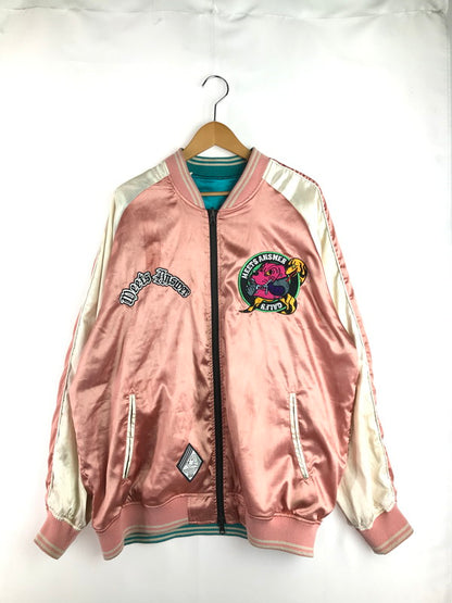 【現状渡し品】【メンズ】 GALFY SOUVENIR JACKET 124050 スカジャン 142-260116-rt-18-tag サイズ：XL カラー：ピンク/ターコイズ 万代Net店