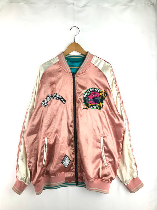 【現状渡し品】【メンズ】 GALFY SOUVENIR JACKET 124050 スカジャン 142-260116-rt-18-tag サイズ：XL カラー：ピンク/ターコイズ 万代Net店