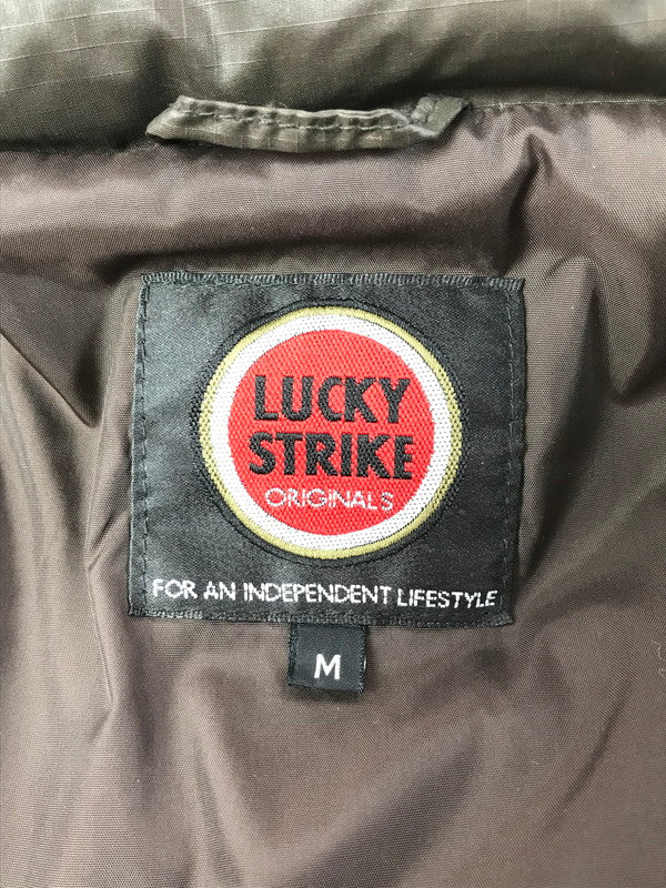 【中古品】【メンズ】 LUCKY STRIKE ラッキーストライク DOWN JACKET 6540-5671 ダウンジャケット アウター 146-260118-rt-09-tag サイズ：M カラー：ブラウン 万代Net店
