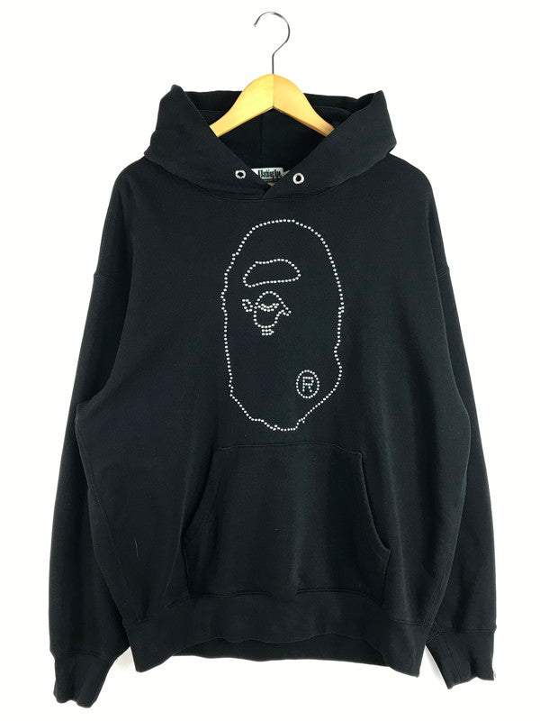 【中古品】【メンズ】 STUDDED APE HEAD RELAXED FIT PULLOVER HOODIE 001PPL301305M 142-260115-rt-02-tag サイズ：L カラー：ブラック 万代Net店
