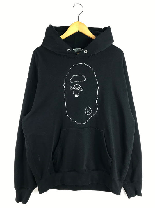 【中古品】【メンズ】 STUDDED APE HEAD RELAXED FIT PULLOVER HOODIE 001PPL301305M 142-260115-rt-02-tag サイズ：L カラー：ブラック 万代Net店